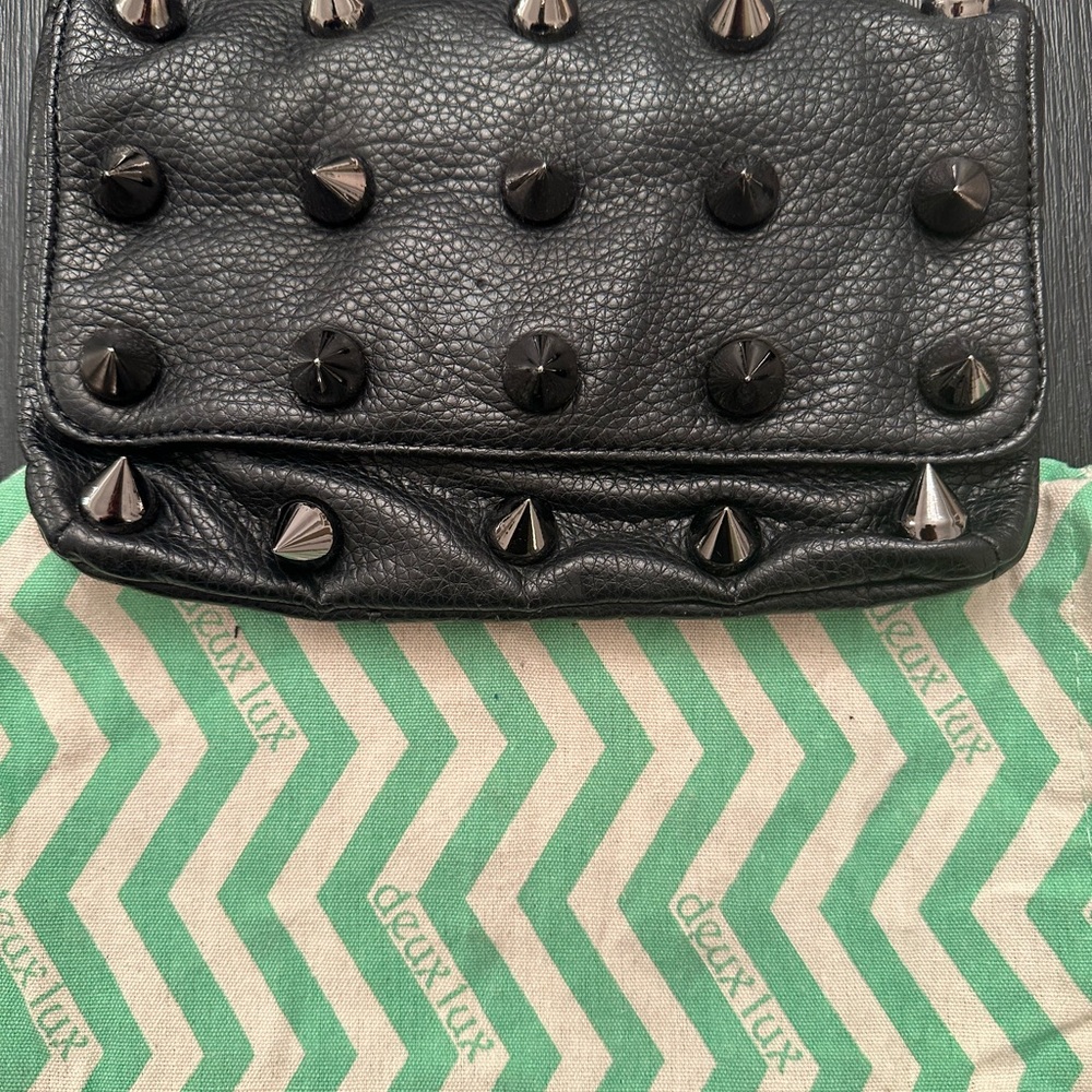 Deux Lux Black Studded Clutch